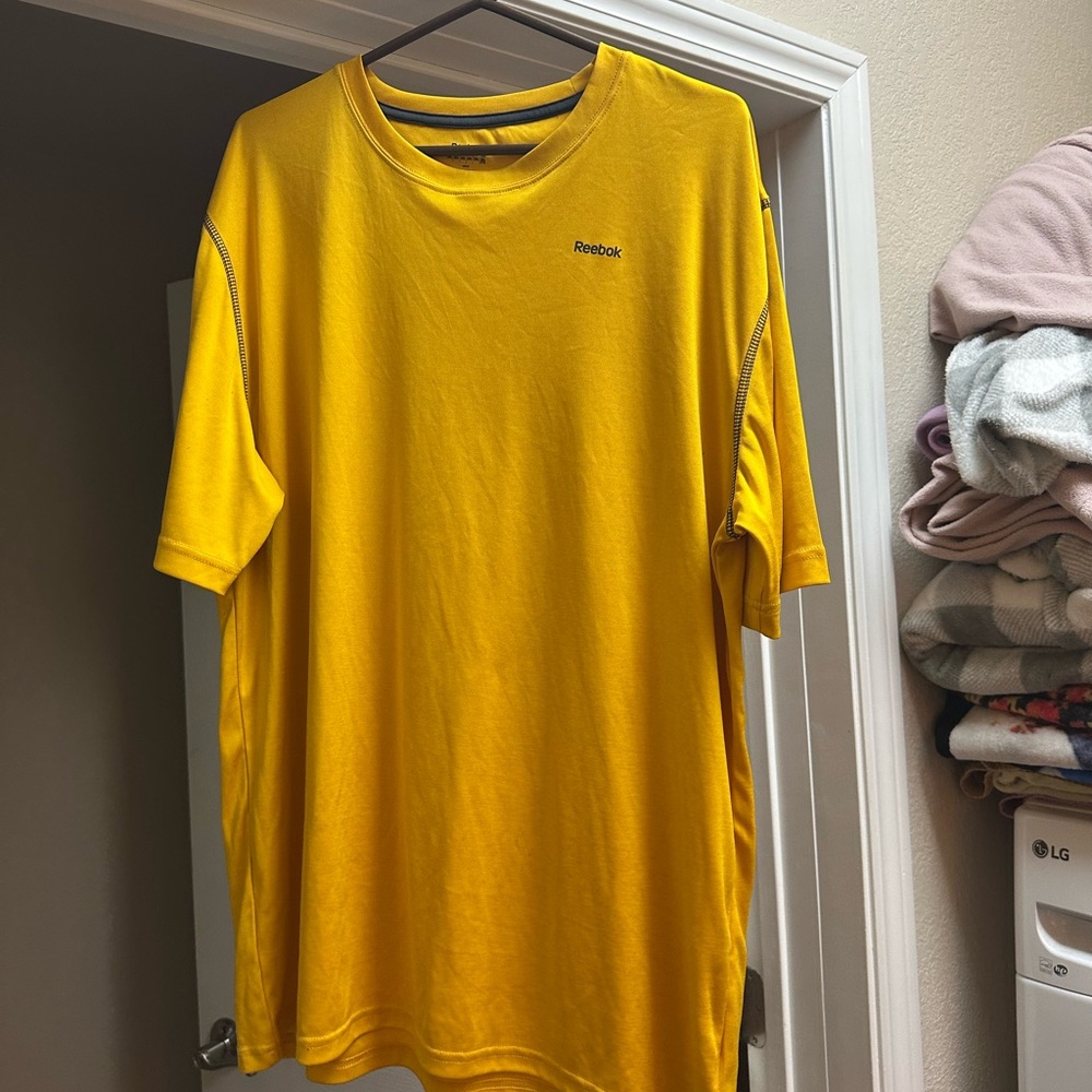 Reebok Yellow Short Sleeve Athletic Tee